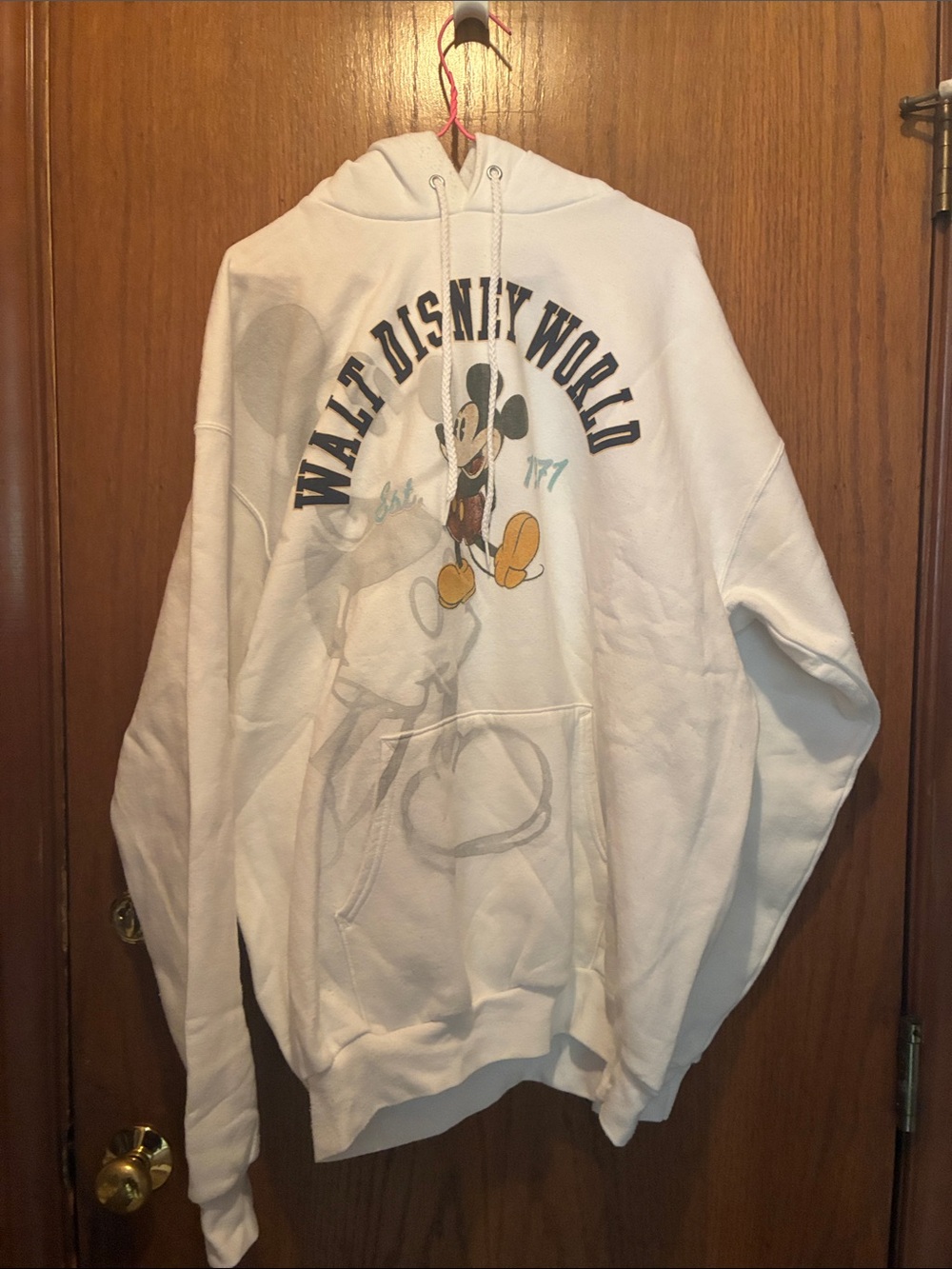 Vintage Disney White Walt Disney World Mickey Crewneck Sweatshirt